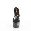 Pleaser - ADORE708WFRS Ankle strap sandal - Black/Transparent Product image